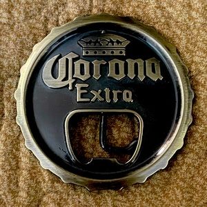 Corona Extra bottle opener belt buckle